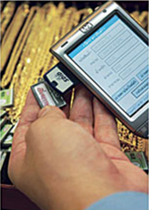 เครื่องสแกนมือถือ (RF-Pocket) เพื่อใช้กับ โปรแกรมร้านทอง เช็คสต็อกทอง RFID ร้านทอง ซอฟท์แวร์จำนำ